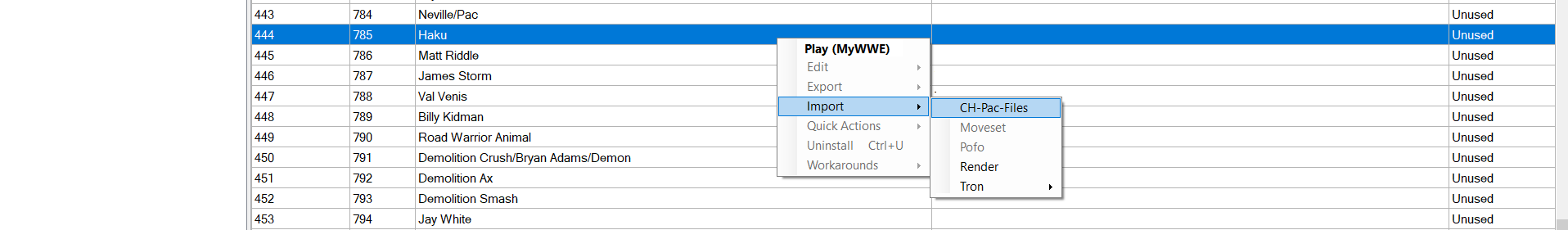 modding tools wrestling mpire